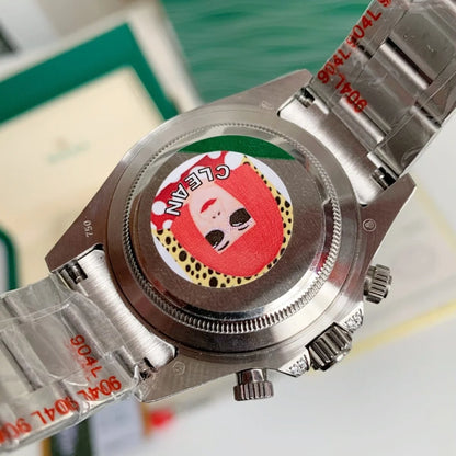 Multi-Gem Bezel Chronograph Mechanical Watch