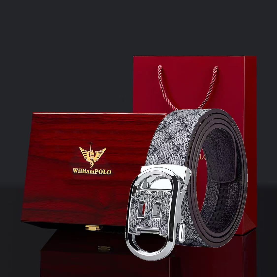 Fashionable Printed Automatic Buckle Belt