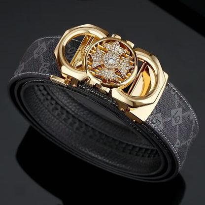 Fashionable Patterned Automatic Buckle Men's Belt