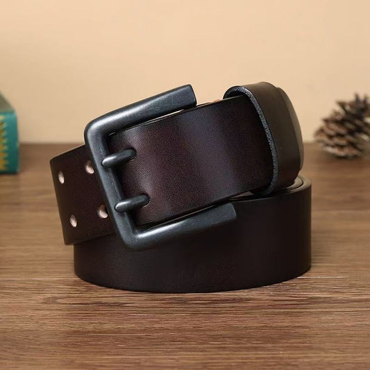 Retro-style button-fastened men's belt