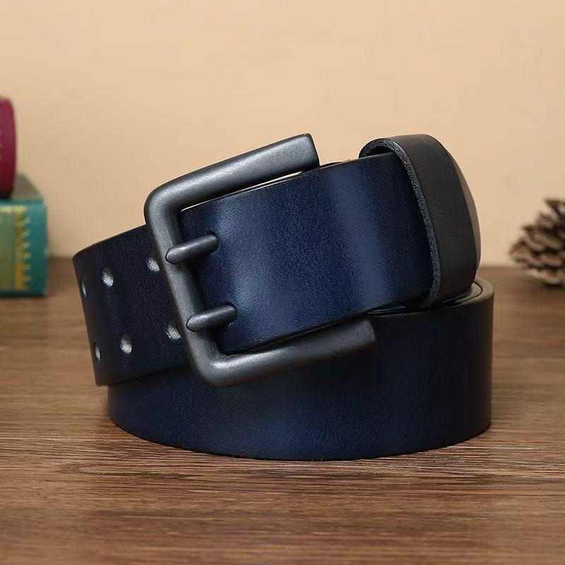 Retro-style button-fastened men's belt