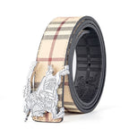Knight Buckle Men's Belt, Unique Shape Highlights Personality