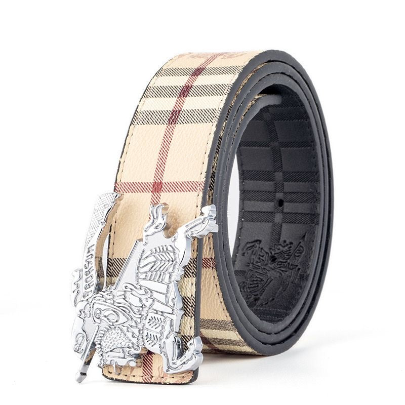 Knight Buckle Men's Belt, Unique Shape Highlights Personality