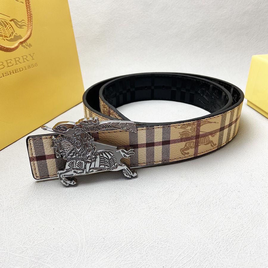 Knight Buckle Men's Belt, Unique Shape Highlights Personality