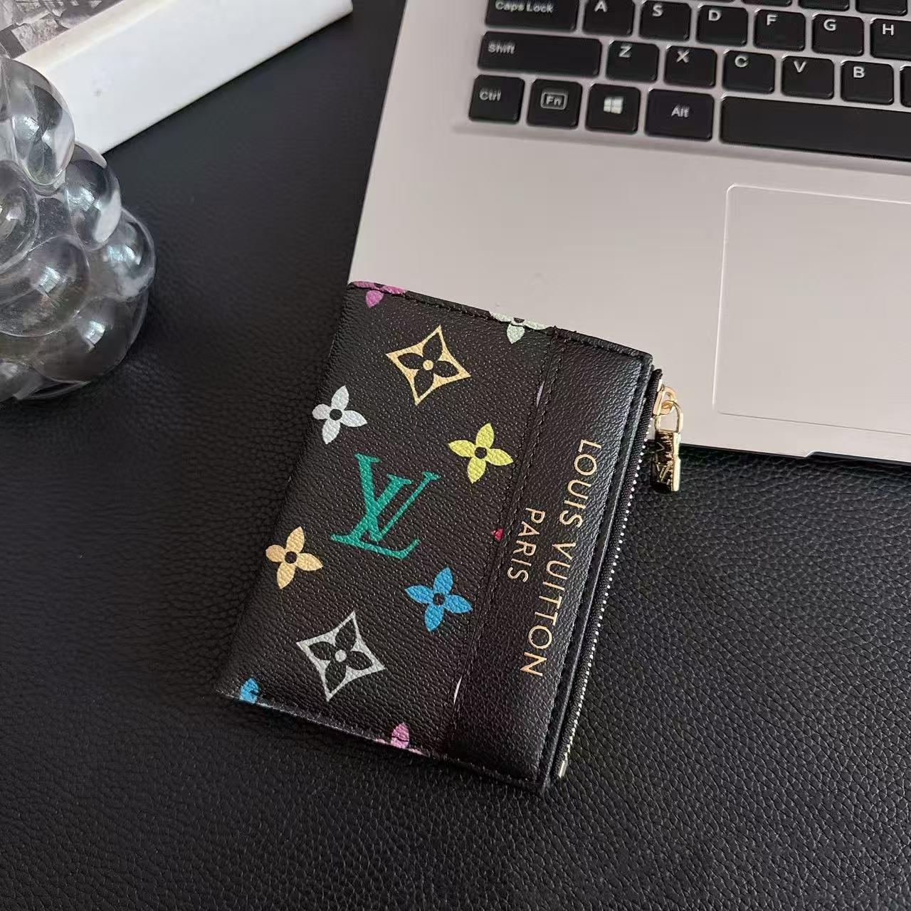 Classic Monogram Multi-Color Zipper Short Wallet