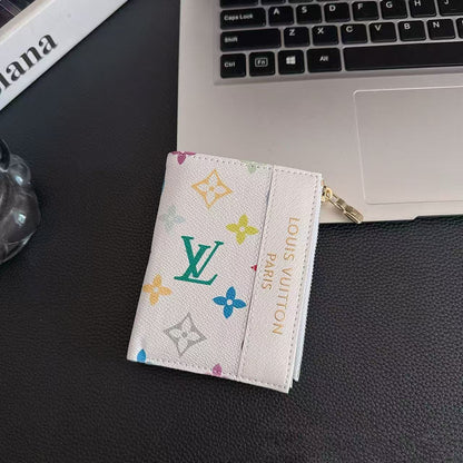 Classic Monogram Multi-Color Zipper Short Wallet