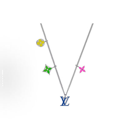 Minimalist Enamel Pendant Necklace, Butterfly Charm Chain