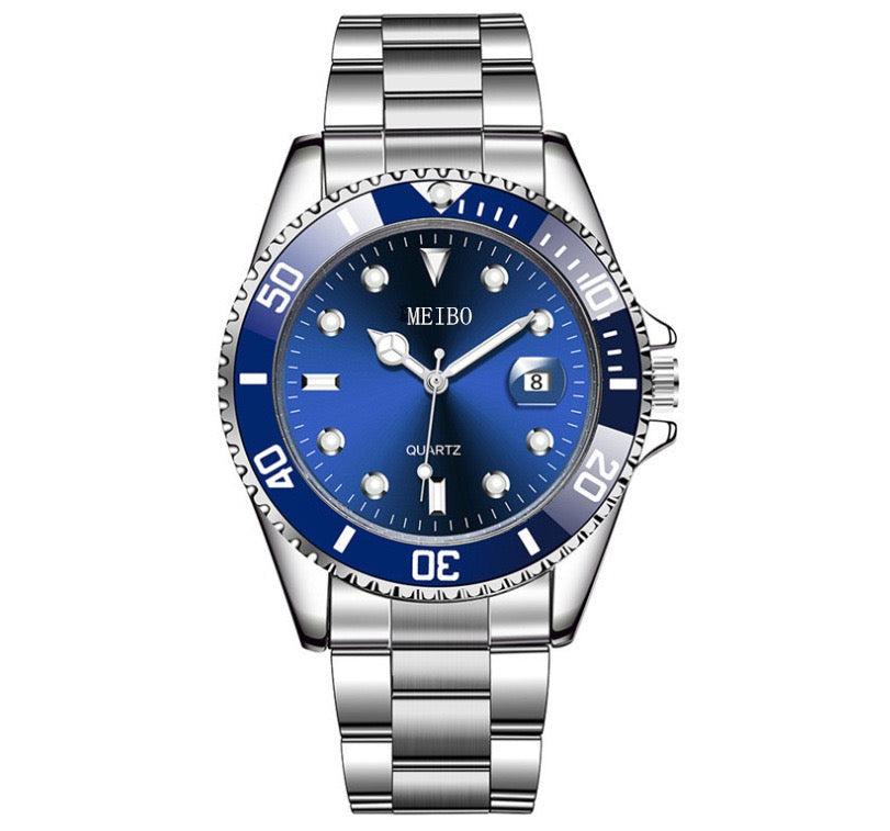 Multi-Color Bezel Versatile Business Wristwatch