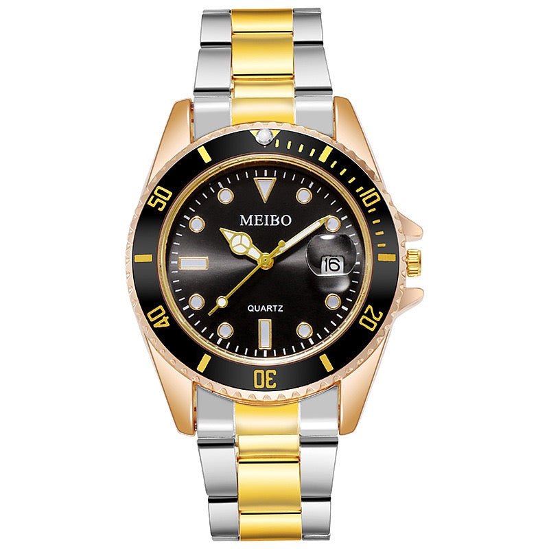 Multi-Color Bezel Versatile Business Wristwatch