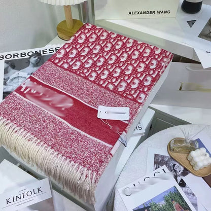 Contrast Letter Casual Warm Scarf