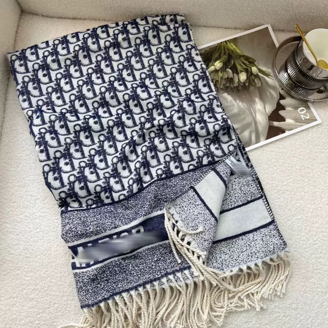 Contrast Letter Casual Warm Scarf