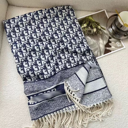 Contrast Letter Casual Warm Scarf