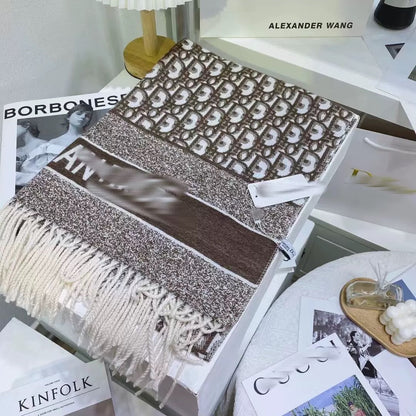 Contrast Letter Casual Warm Scarf