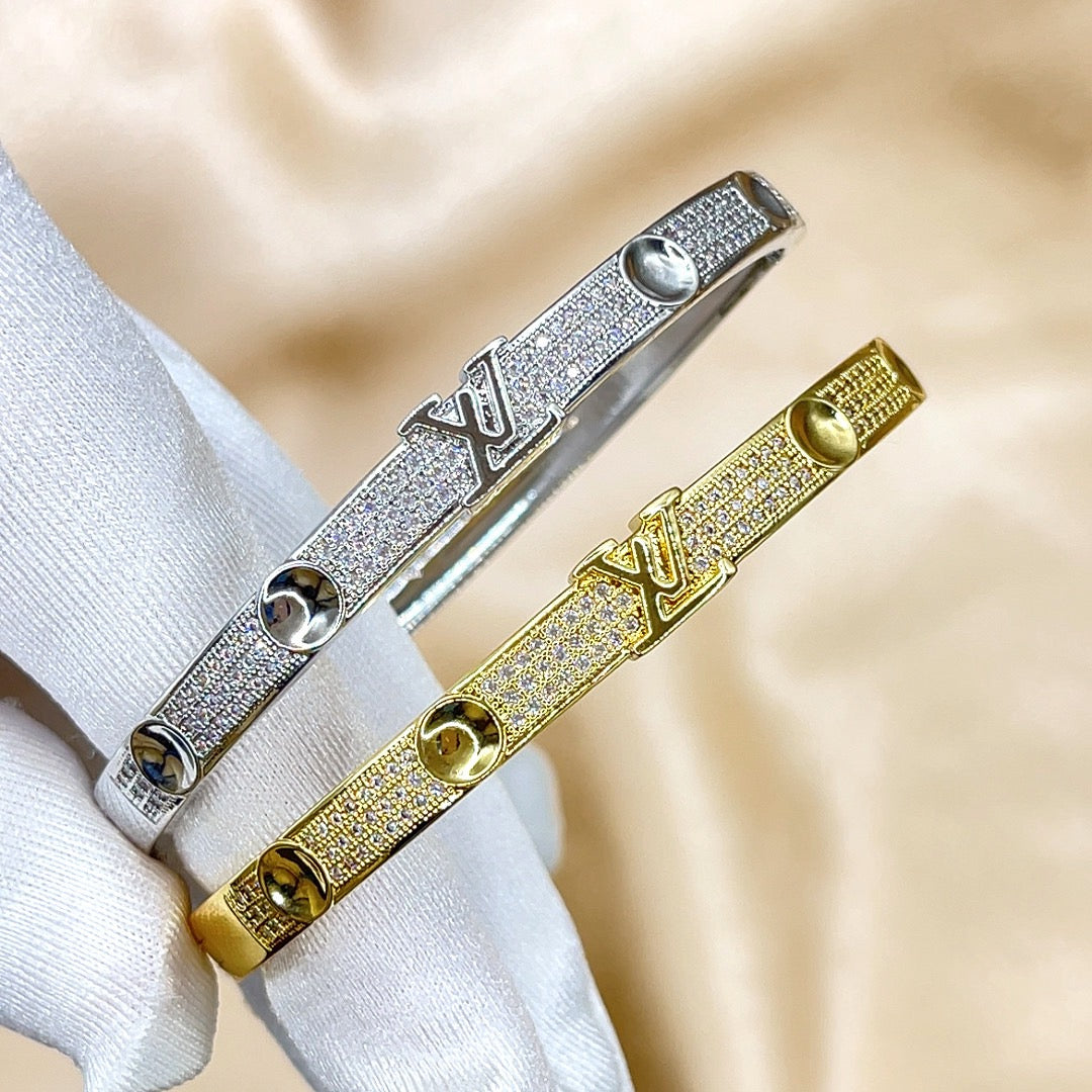 Gold & Silver Two-Tone Stylish Decorative Bracelet