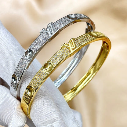 Gold & Silver Two-Tone Stylish Decorative Bracelet
