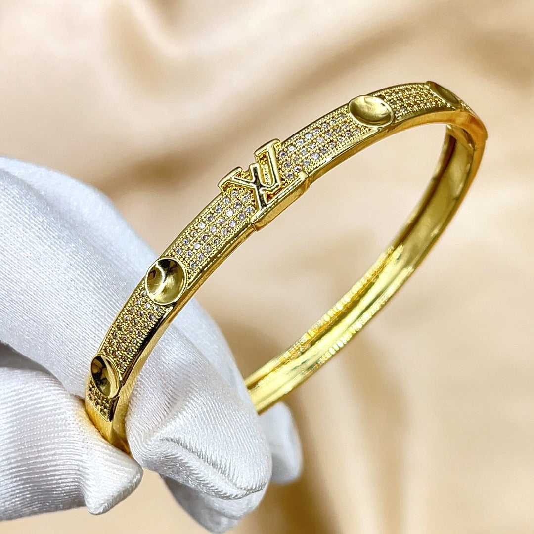 Gold & Silver Two-Tone Stylish Decorative Bracelet