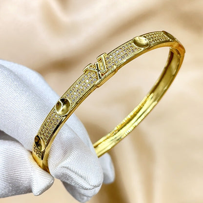 Gold & Silver Two-Tone Stylish Decorative Bracelet
