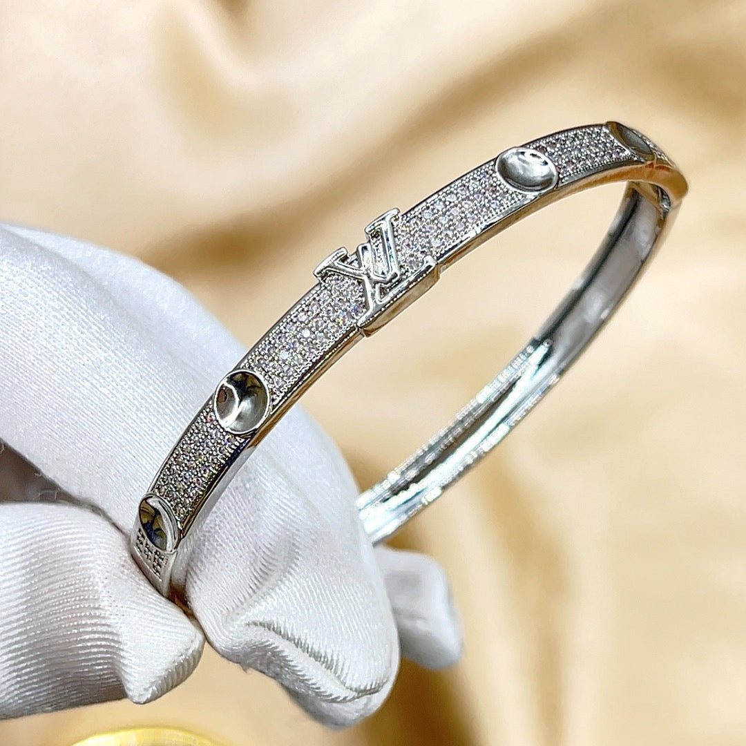 Gold & Silver Two-Tone Stylish Decorative Bracelet