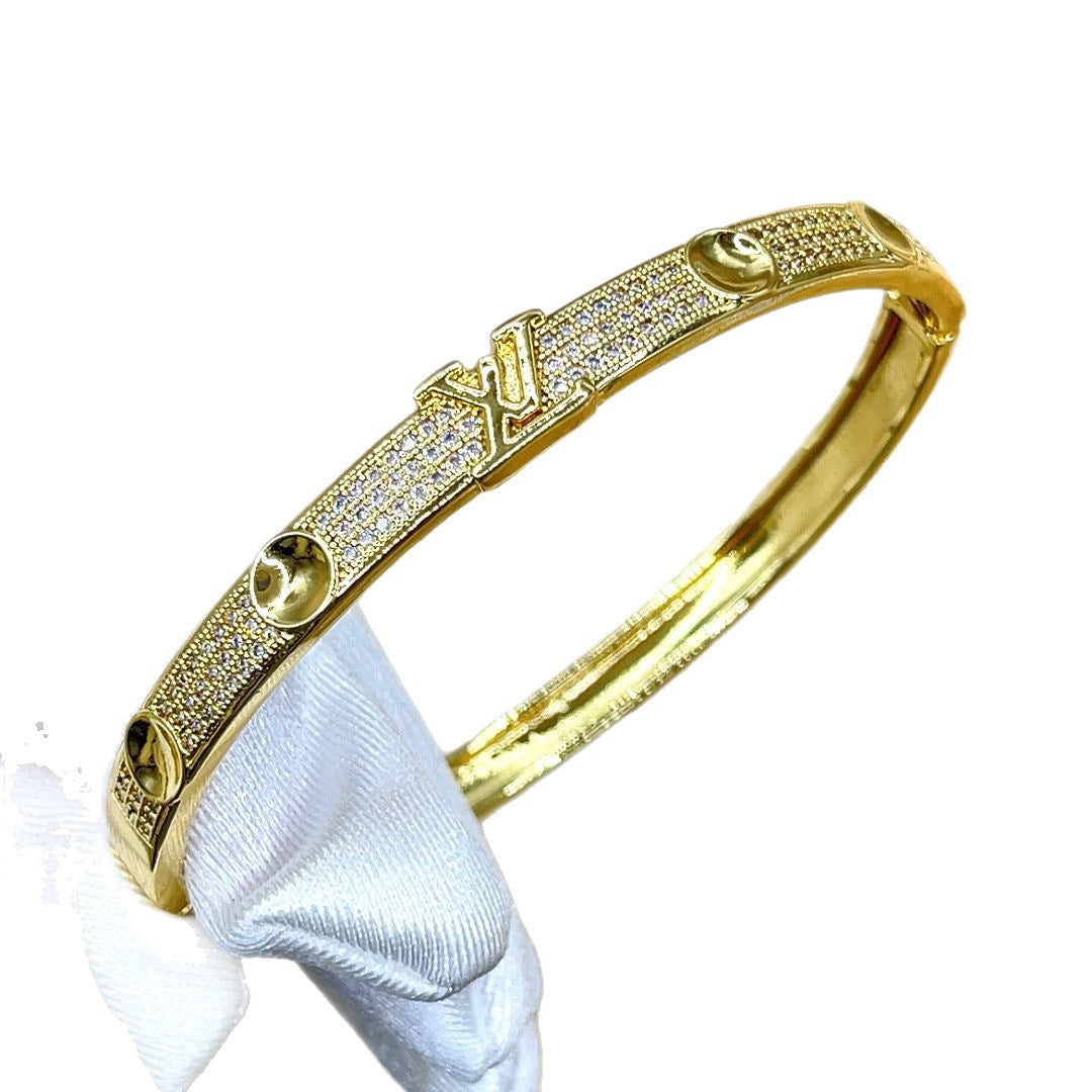 Gold & Silver Two-Tone Stylish Decorative Bracelet