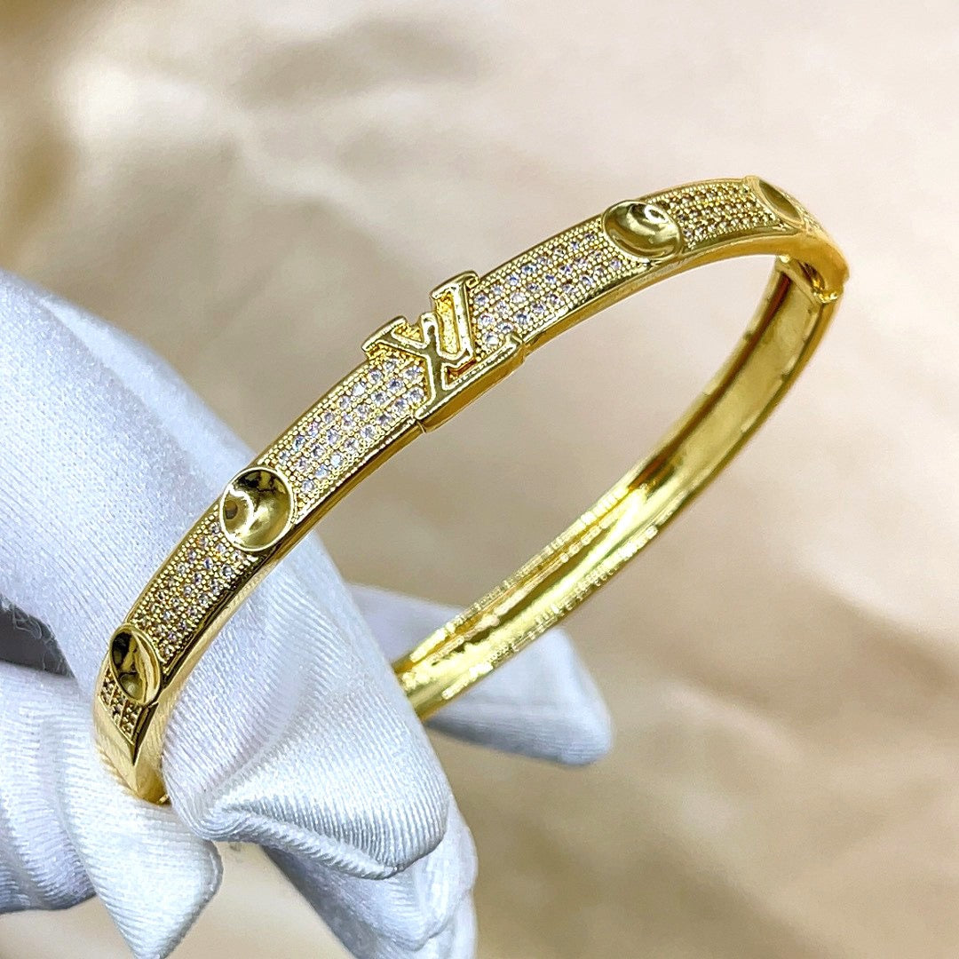 Gold & Silver Two-Tone Stylish Decorative Bracelet