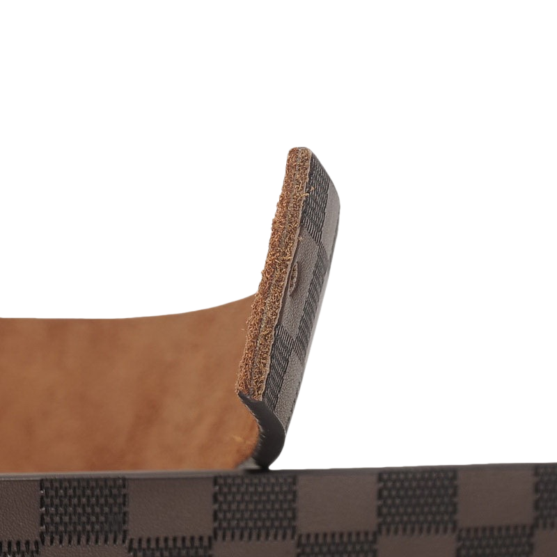 Checkered Embossed Business Casual Belt