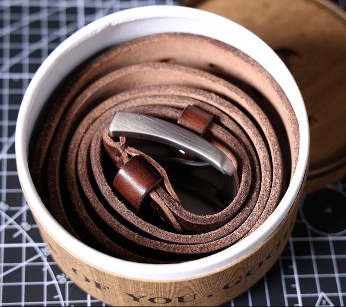 Checkered Embossed Business Casual Belt