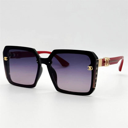 Color-Block Temple Square UV Protection Sunglasses