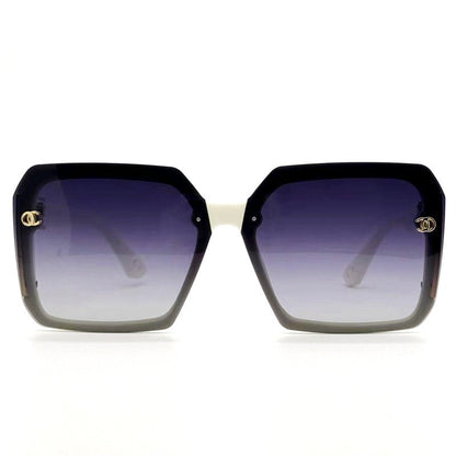 Color-Block Temple Square UV Protection Sunglasses