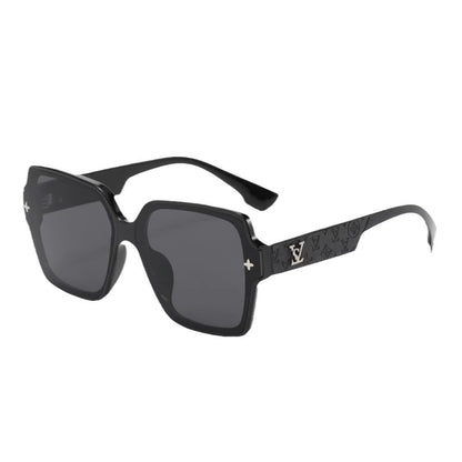 Color-Block Jacquard Oversized Stylish Sunglasses