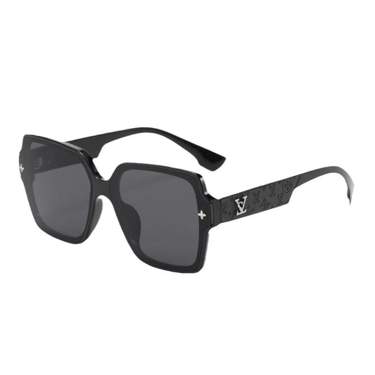 Color-Block Jacquard Oversized Stylish Sunglasses