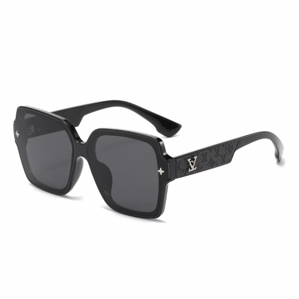 Color-Block Jacquard Oversized Stylish Sunglasses