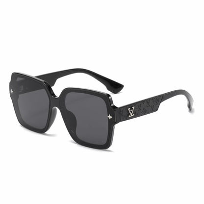 Color-Block Jacquard Oversized Stylish Sunglasses
