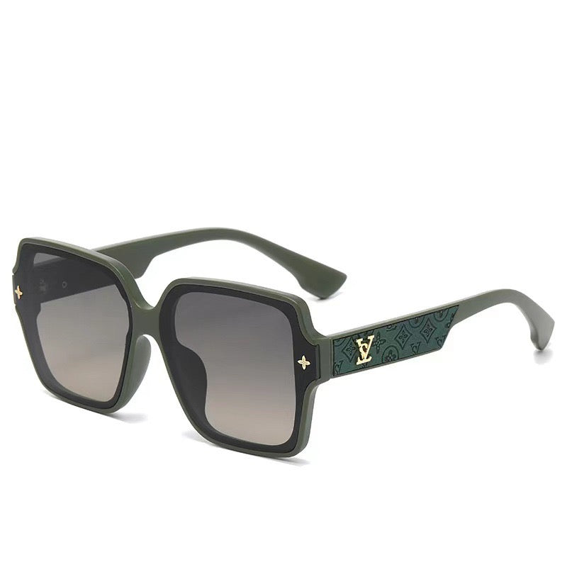 Color-Block Jacquard Oversized Stylish Sunglasses
