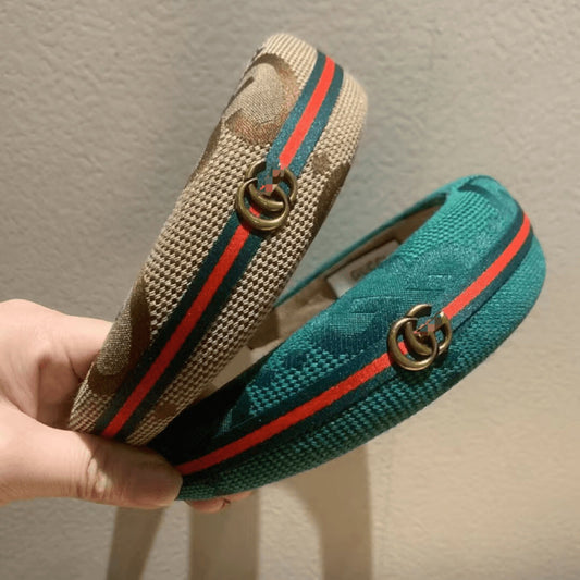 Retro Pattern Color-Block Wide Stylish Headband