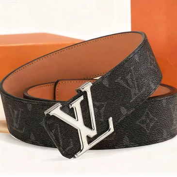 Classic Letter Buckle Men's Belt, Stylish Texture Shows Quality