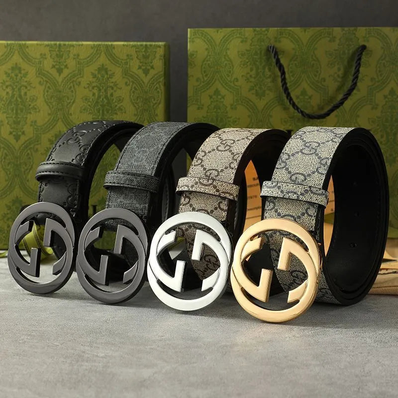 Men's Belt with Pattern Texture, Taste Shown in Details