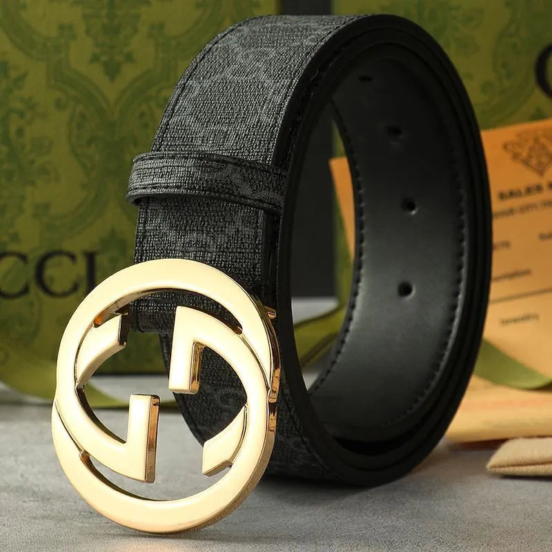 Men's Belt with Pattern Texture, Taste Shown in Details