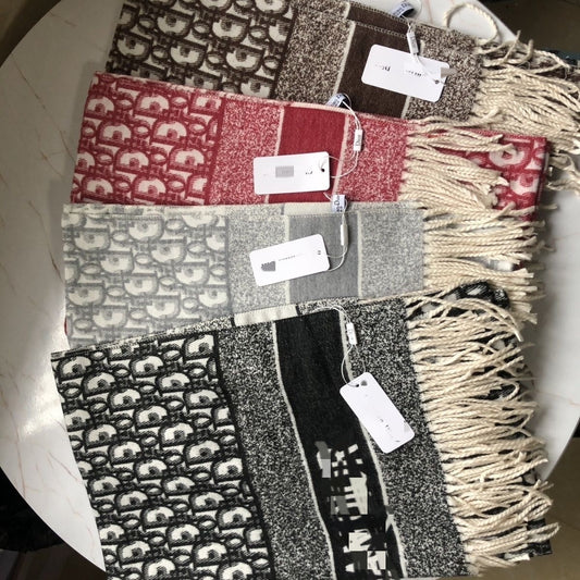 Contrast Letter Casual Warm Scarf