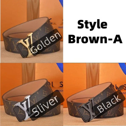 Classic Letter Buckle Men's Belt, Stylish Texture Shows Quality Delivery within 5 to 8 days There is a gift box.