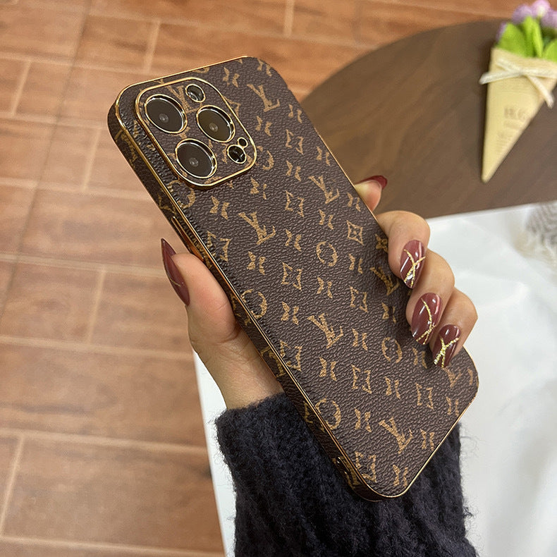 Monogram Gold Edge Phone Case