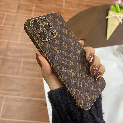 Monogram Gold Edge Phone Case