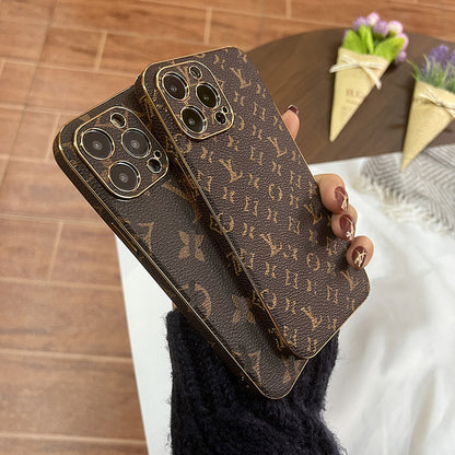 Monogram Gold Edge Phone Case