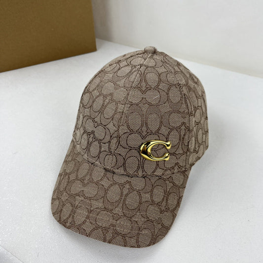 Classic Jacquard Metal Logo Baseball Cap