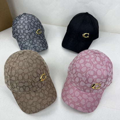 Classic Jacquard Metal Logo Baseball Cap