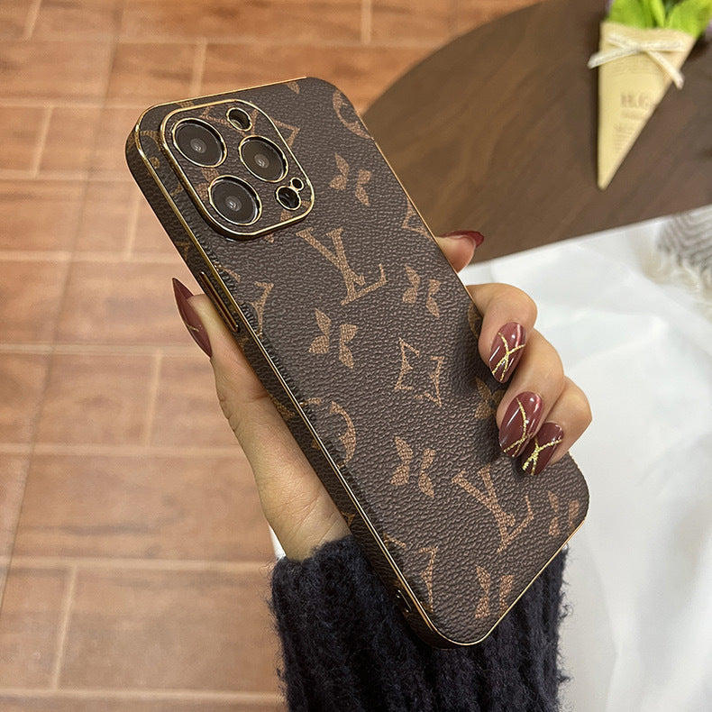 Monogram Gold Edge Phone Case