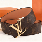 Classic Letter Buckle Men's Belt, Stylish Texture Shows Quality Delivery within 6 to 9 days