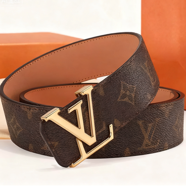 Classic Letter Buckle Men's Belt, Stylish Texture Shows Quality