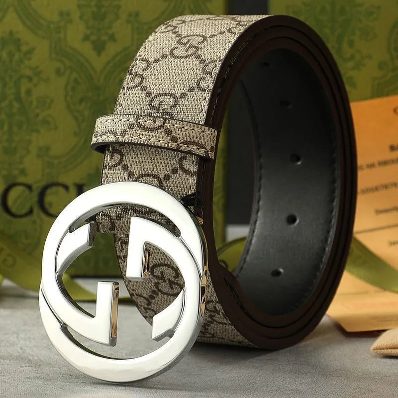 Men's Belt with Pattern Texture, Taste Shown in Details