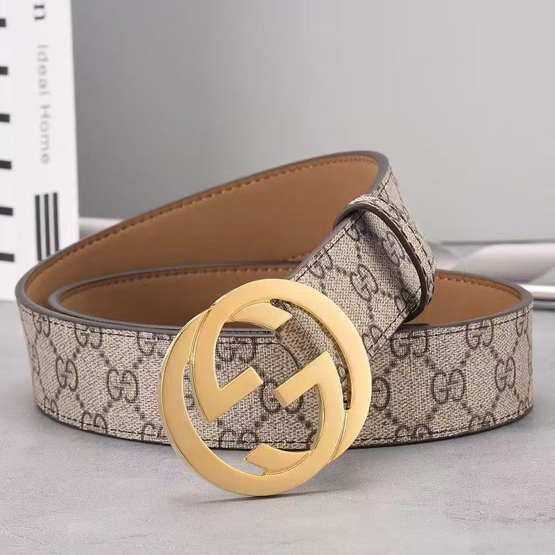 Men's Belt with Pattern Texture, Taste Shown in Details