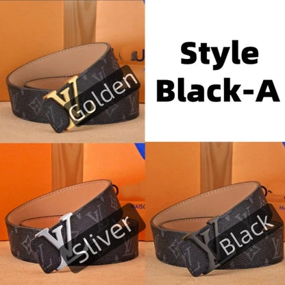 Classic Letter Buckle Men's Belt, Stylish Texture Shows Quality Delivery within 5 to 8 days There is a gift box.